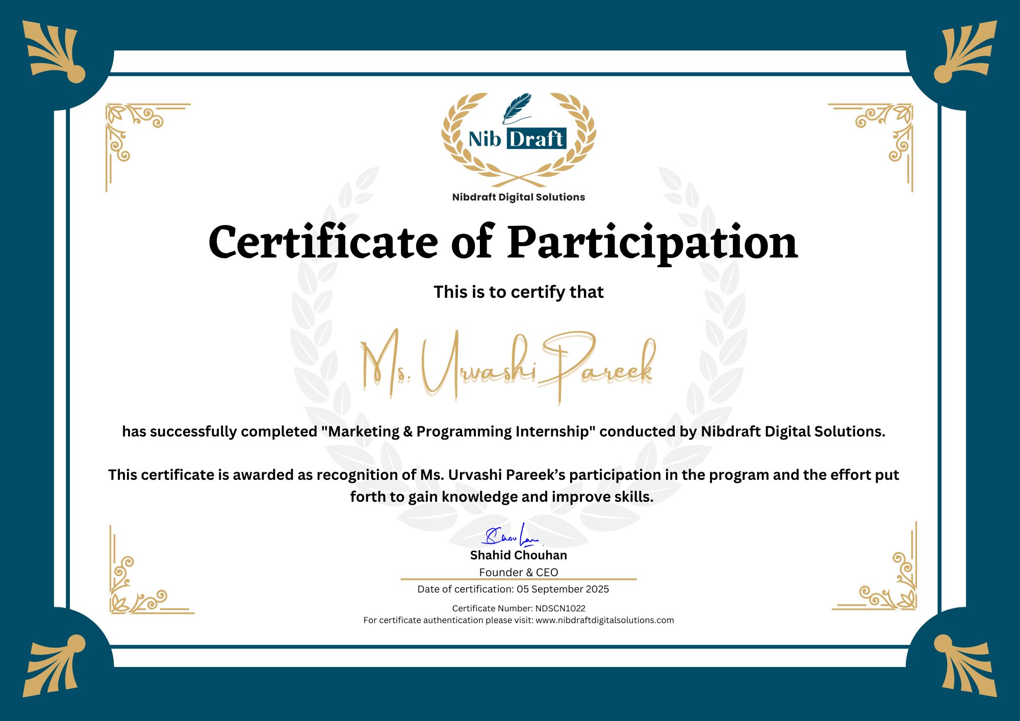 NDSCN1022: Ms. Urvashi Pareek